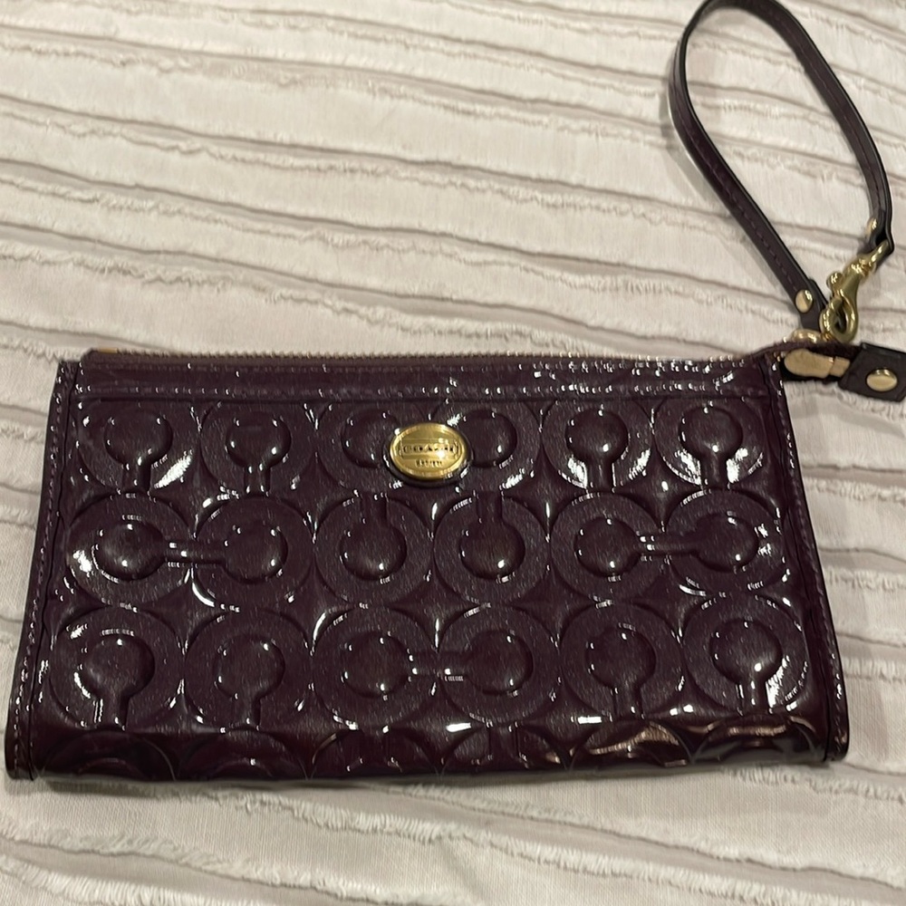 Purple Patent leather wallet.